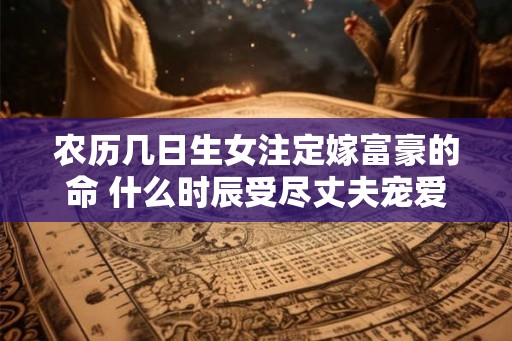 农历几日生女注定嫁富豪的命 什么时辰受尽丈夫宠爱