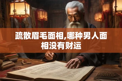 疏散眉毛面相,哪种男人面相没有财运