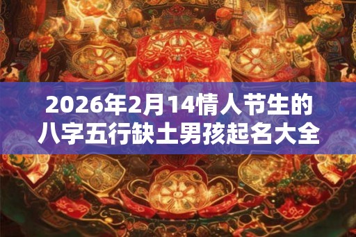 2026年2月14情人节生的八字五行缺土男孩起名大全免费