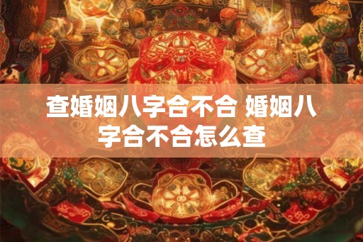 查婚姻八字合不合 婚姻八字合不合怎么查