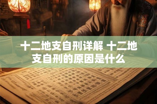 十二地支自刑详解 十二地支自刑的原因是什么