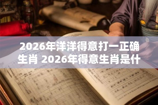 2026年洋洋得意打一正确生肖 2026年得意生肖是什么