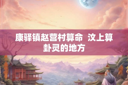 康驿镇赵营村算命  汶上算卦灵的地方