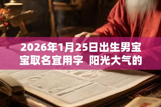 2026年1月25日出生男宝宝取名宜用字  阳光大气的名字分享