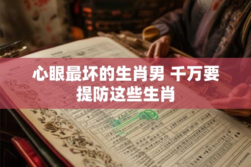 心眼最坏的生肖男 千万要提防这些生肖