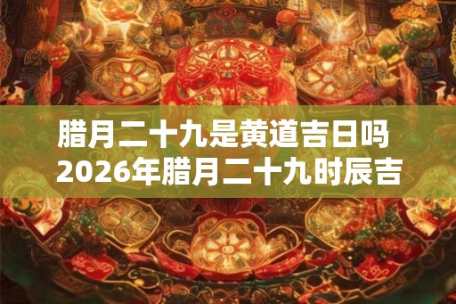 腊月二十九是黄道吉日吗 2026年腊月二十九时辰吉凶一览表