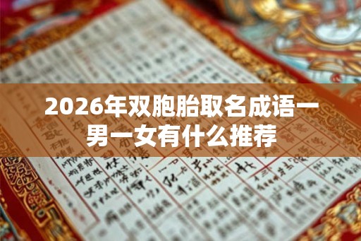 2026年双胞胎取名成语一男一女有什么推荐