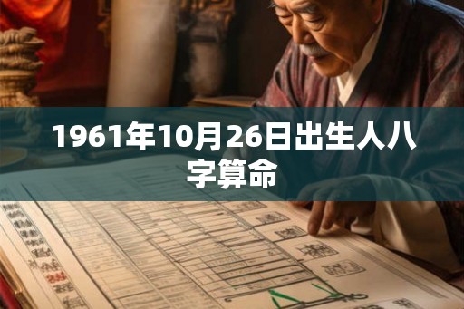 1961年10月26日出生人八字算命