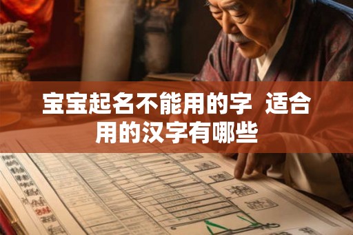 宝宝起名不能用的字  适合用的汉字有哪些