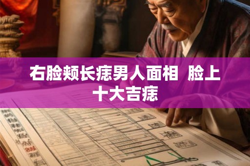 右脸颊长痣男人面相 脸上十大吉痣 右脸颊长痣男人面相 脸上十大吉痣