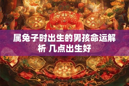 属兔子时出生的男孩命运解析 几点出生好