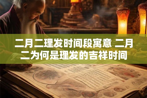 二月二理发时间段寓意 二月二为何是理发的吉祥时间 二月二理发时间段寓意 二月二为何是理发的吉祥时间