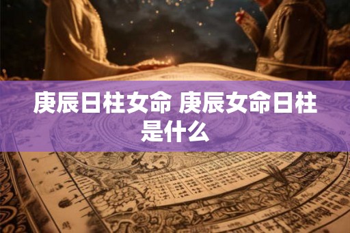 庚辰日柱女命 庚辰女命日柱是什么