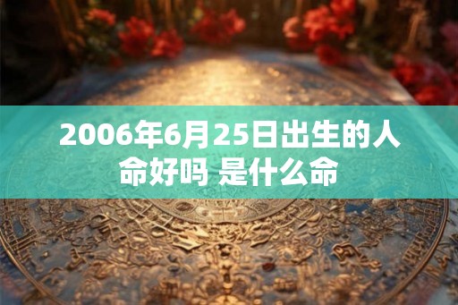 2006年6月25日出生的人命好吗 是什么命 2006年6月25日出生的人命好吗 是什么命