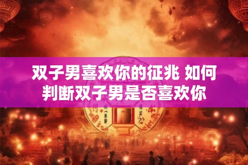 双子男喜欢你的征兆 如何判断双子男是否喜欢你