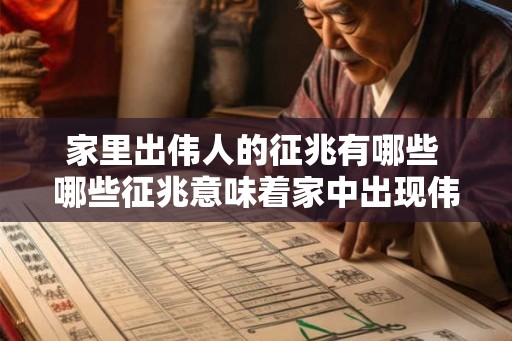 家里出伟人的征兆有哪些 哪些征兆意味着家中出现伟人