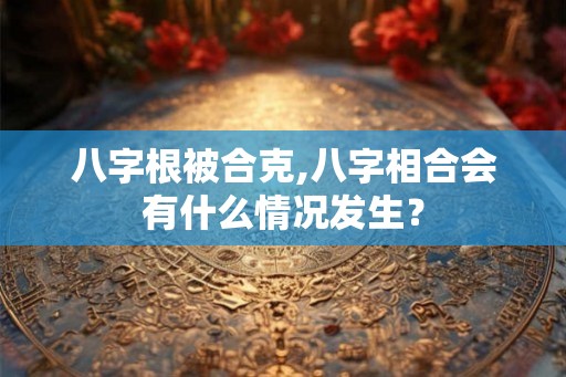 八字根被合克,八字相合会有什么情况发生？