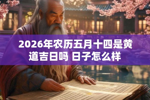 2026年农历五月十四是黄道吉日吗 日子怎么样