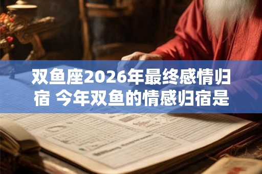 双鱼座2026年最终感情归宿 今年双鱼的情感归宿是谁 双鱼座2026年最终感情归宿 今年双鱼的情感归宿是谁