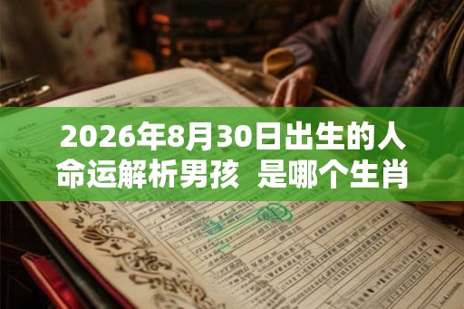 2026年8月30日出生的人命运解析男孩  是哪个生肖