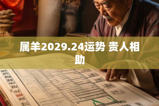 属羊2029.24运势 贵人相助