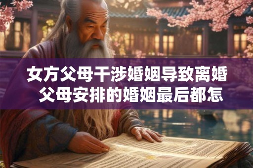 女方父母干涉婚姻导致离婚  父母安排的婚姻最后都怎样了