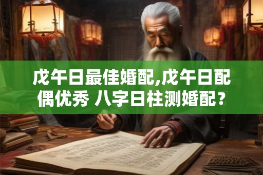 戊午日最佳婚配,戊午日配偶优秀 八字日柱测婚配? 戊午日最佳婚配,戊午日配偶优秀 八字日柱测婚配?