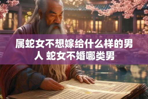 属蛇女不想嫁给什么样的男人 蛇女不婚哪类男 属蛇女不想嫁给什么样的男人 蛇女不婚哪类男