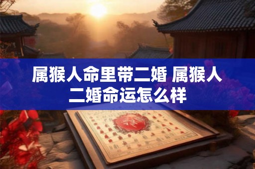 属猴人命里带二婚 属猴人二婚命运怎么样 属猴人命里带二婚 属猴人二婚命运怎么样