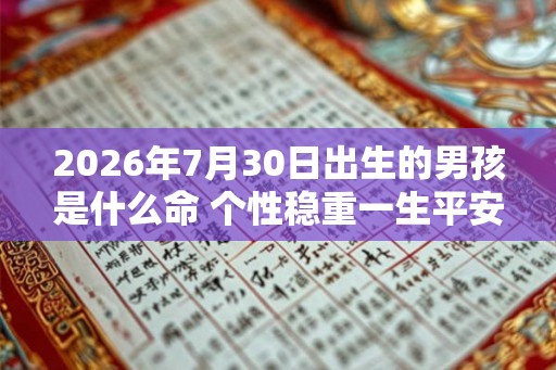 2026年7月30日出生的男孩是什么命 个性稳重一生平安