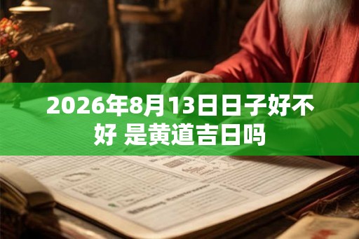 2026年8月13日日子好不好 是黄道吉日吗
