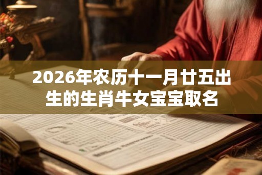 2026年农历十一月廿五出生的生肖牛女宝宝取名
