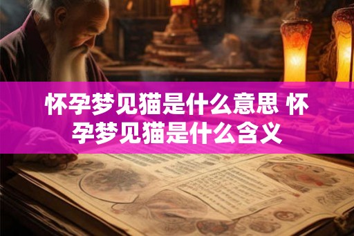 怀孕梦见猫是什么意思 怀孕梦见猫是什么含义 怀孕梦见猫是什么意思 怀孕梦见猫是什么含义