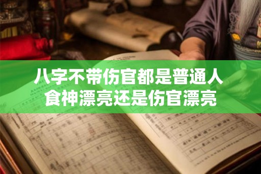 八字不带伤官都是普通人 食神漂亮还是伤官漂亮