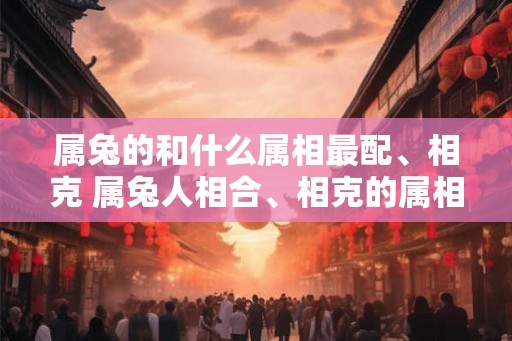 属兔的和什么属相最配、相克 属兔人相合、相克的属相有哪些