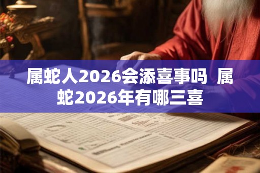 属蛇人2026会添喜事吗  属蛇2026年有哪三喜