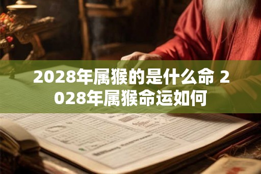 2028年属猴的是什么命 2028年属猴命运如何