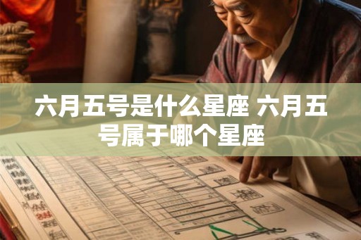 六月五号是什么星座 六月五号属于哪个星座
