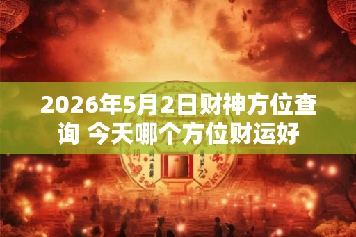 2026年5月2日财神方位查询 今天哪个方位财运好 2026年5月2日财神方位查询 今天哪个方位财运好