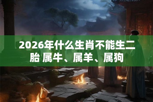 2026年什么生肖不能生二胎 属牛、属羊、属狗 2026年什么生肖不能生二胎 属牛、属羊、属狗