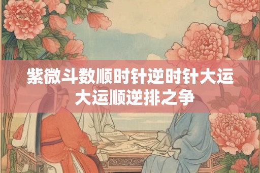 紫微斗数顺时针逆时针大运  大运顺逆排之争