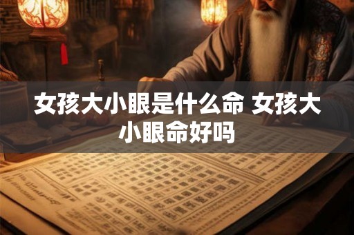 女孩大小眼是什么命 女孩大小眼命好吗 女孩大小眼是什么命 女孩大小眼命好吗