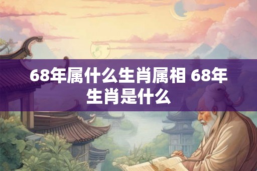 68年属什么生肖属相 68年生肖是什么