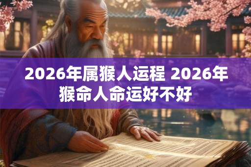 2026年属猴人运程 2026年猴命人命运好不好