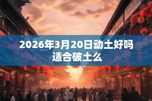 2026年3月20日动土好吗 适合破土么