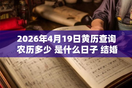 2026年4月19日黄历查询 农历多少 是什么日子 结婚吉时