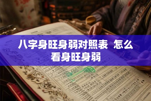 八字身旺身弱对照表  怎么看身旺身弱