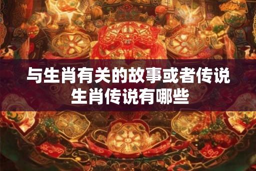 与生肖有关的故事或者传说 生肖传说有哪些