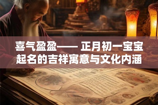 喜气盈盈—— 正月初一宝宝起名的吉祥寓意与文化内涵
