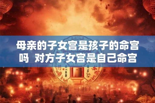 母亲的子女宫是孩子的命宫吗  对方子女宫是自己命宫
